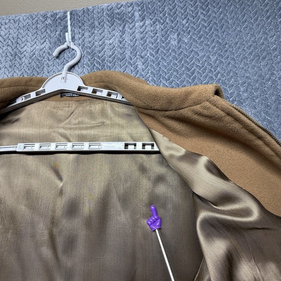 Baracuta Cashmere Wool Bomber Jacket 2XT Brown Tan Soft Gold Lined Bulgaria READ - Picture 13 of 16
